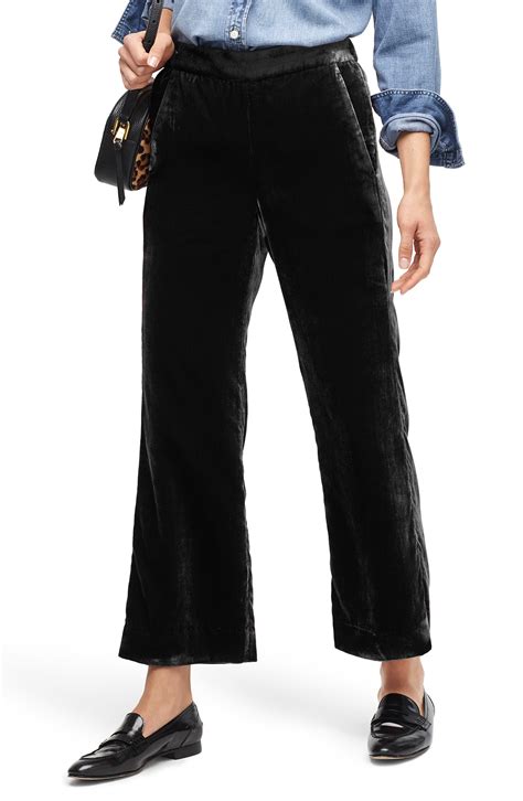 black velvet pull on pants.